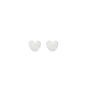 Sale 14KW Button Heart Shaped Stud Earrings