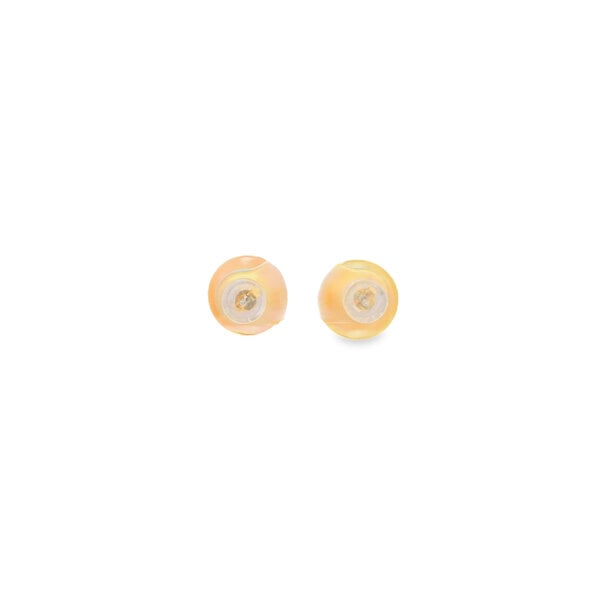 Sale 14K White Gold Golden Pearl 12-13mm Earrings