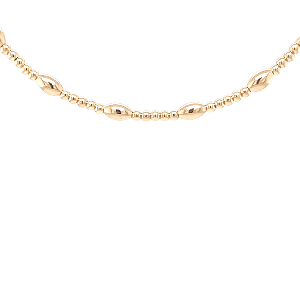 Gold Filled Rice Bead & Round Bead Adjustable