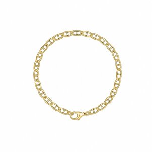 GF 3.8mm Polished Anchor Chain Link Bracelet 7"
