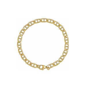GF 5.15mm Polished Anchor Chain Link Bracelet 7"