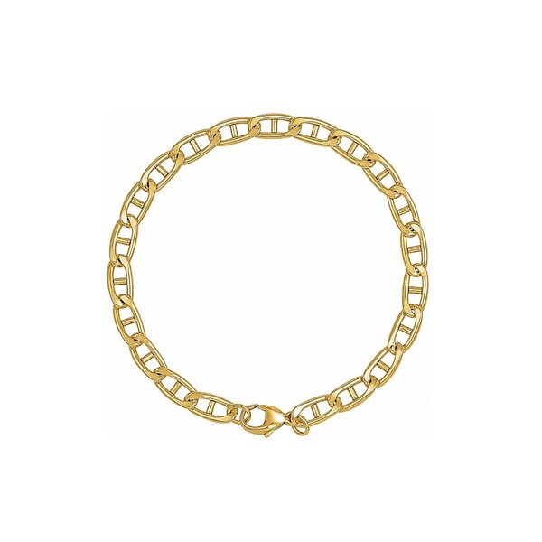 Gold Filled 5.15mm Polished Anchor Chain Link Bracelet 7"