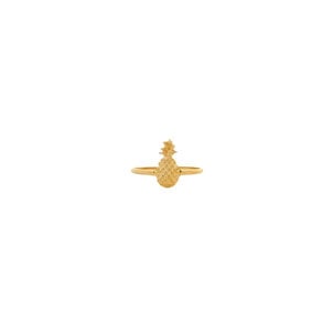 14K Yellow Gold Vertical Pineapple Ring