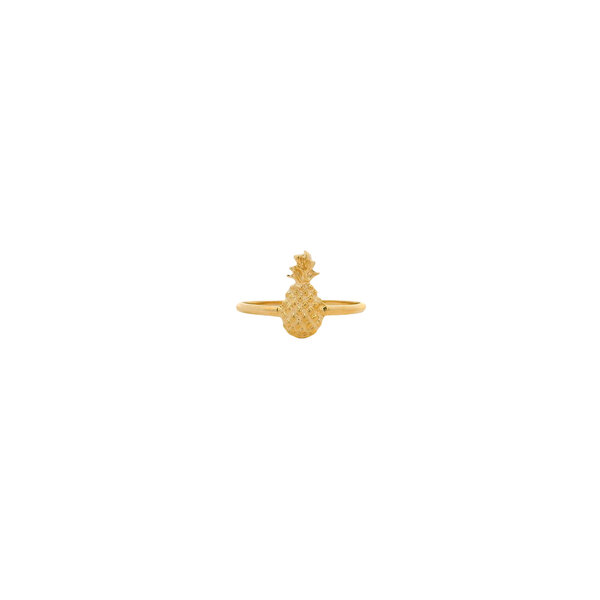 14K Yellow Gold Vertical Pineapple Ring