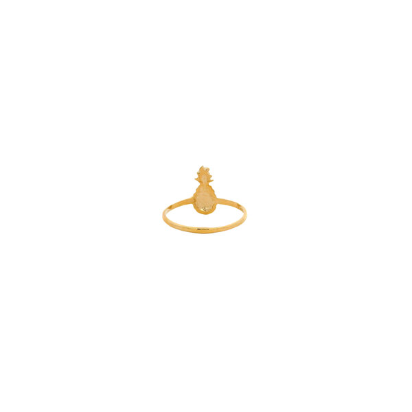 14K Yellow Gold Vertical Pineapple Ring