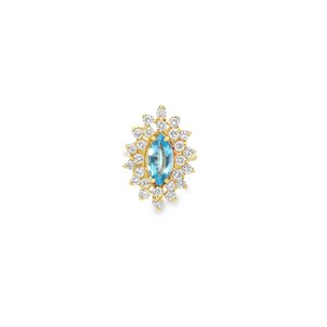 14KY 1970's 2.10ct BT & 1.50ct Dia Ring Sz 5.25