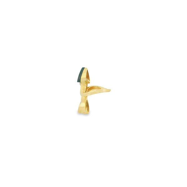 14K Yellow Gold Estate .15ct Diamond & Black Onyx Arrow Ring Size 8.5