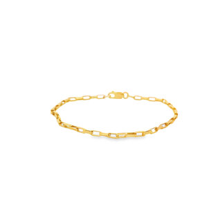 GF 2mm Open Box Link Bracelet 6.75"