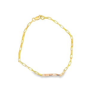 GF 2mm Open Box Link Bracelet 6.75"