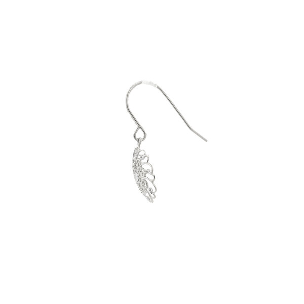 Sterling Silver Diamond Cut Francis Baker House Gate Earrings
