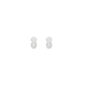 SS 13x8mm Polished Flat Pineapple Post Earrings