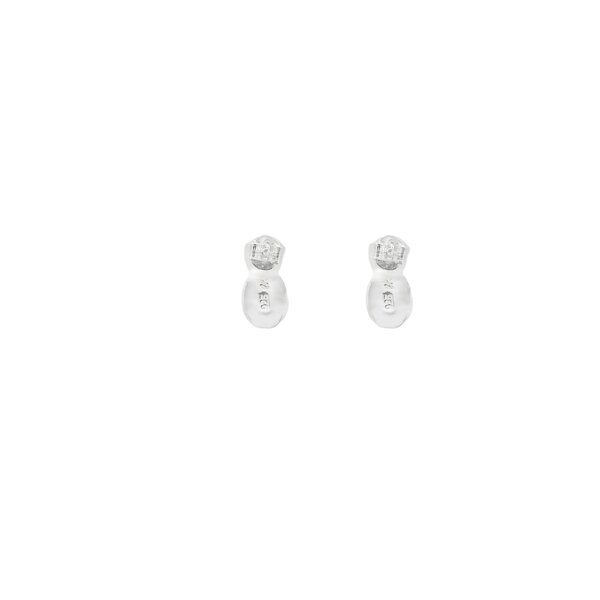 Sterling Silver 13x8mm Polished Flat Pineapple Post Earrings