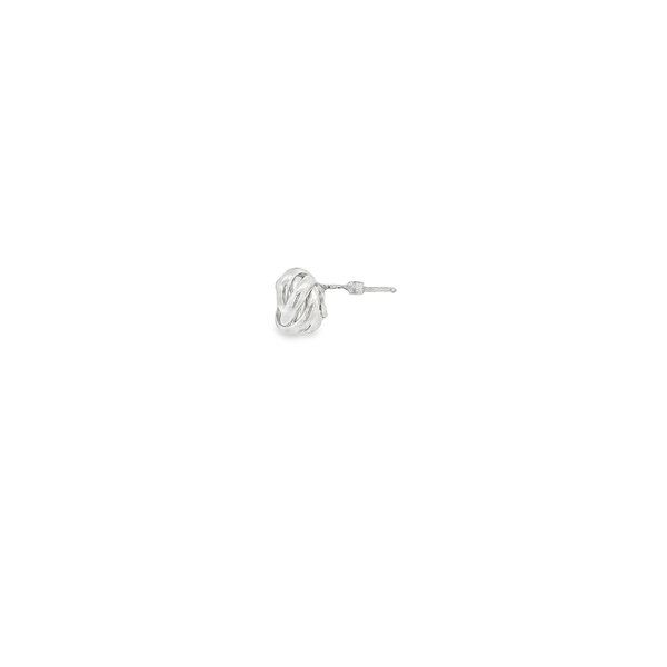 Sterling Silver 11mm Puffed Love Knot Post Earrings