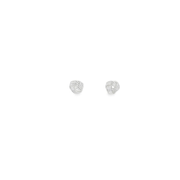 Sterling Silver 7mm Love Knot Post Earrings