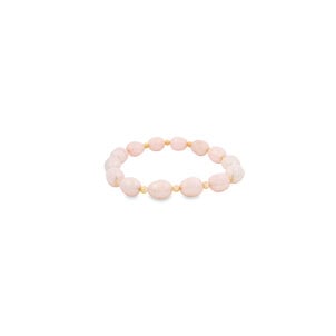 GF 7-7.5mm Freshwater Pearl & Round Beaded Stretchy Bracelet 6.75"