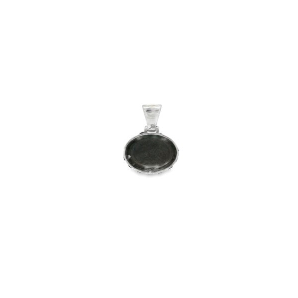 Sterling Silver Oval Abalone Pendant 30x24mm