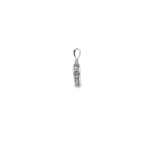 Sterling Silver Oval Abalone Pendant 30x24mm