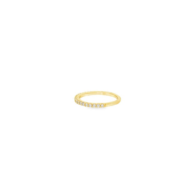 14K Yellow Gold .37ct Diamond U-Prong Stackable Band Size 6.5