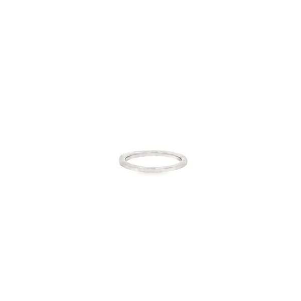 14K White Gold Estate .15ct Diamond Shared Prong Band Size 5