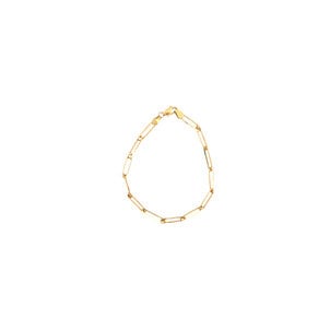 14KY 3.7mm Paperclip Bracelet 6.5"
