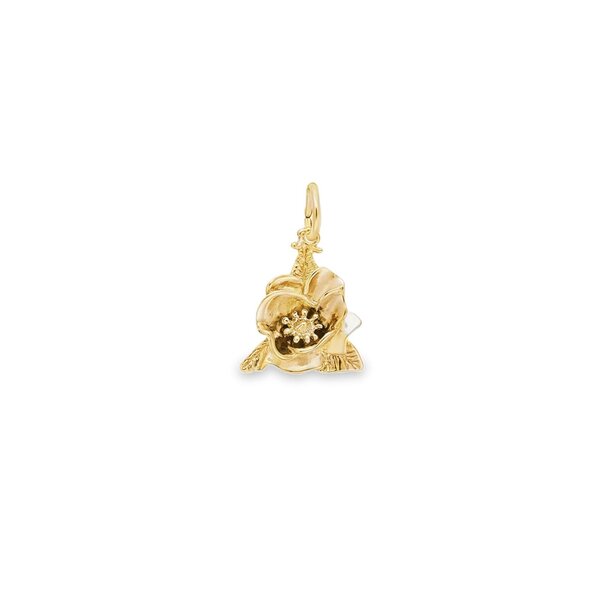 14K Yellow Gold Magnolia Charm