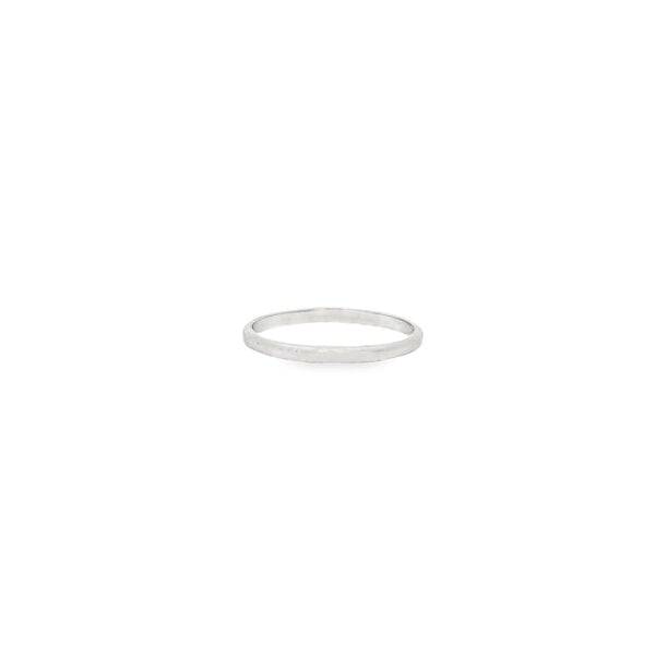 14K White Gold Estate 2mm Polished Band Size 10.5