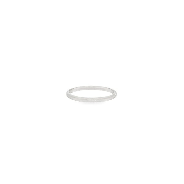 14K White Gold Estate 2mm Polished Band Size 10.5