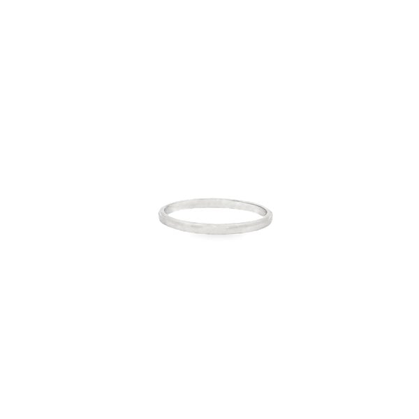 14K White Gold Estate 2mm Polished Band Size 10.5