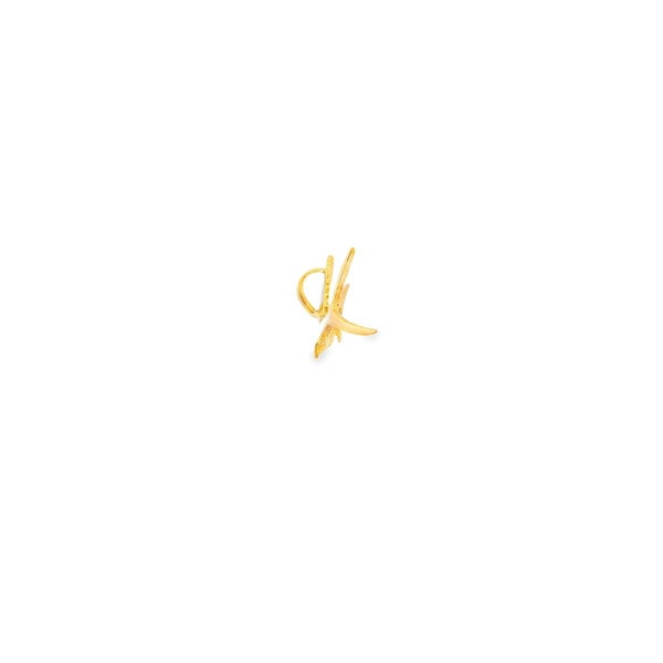 14K Yellow Gold Estate .02ct Sapphire Sailfish Pendant