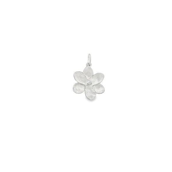 Sterling Silver Large Textured Magnolia 31x29mm