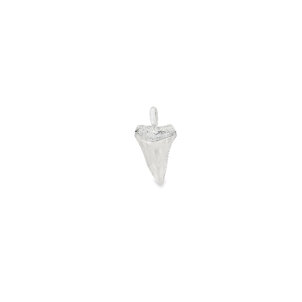 SS 3-D Textured Shark Tooth Pendant 1-1/16"