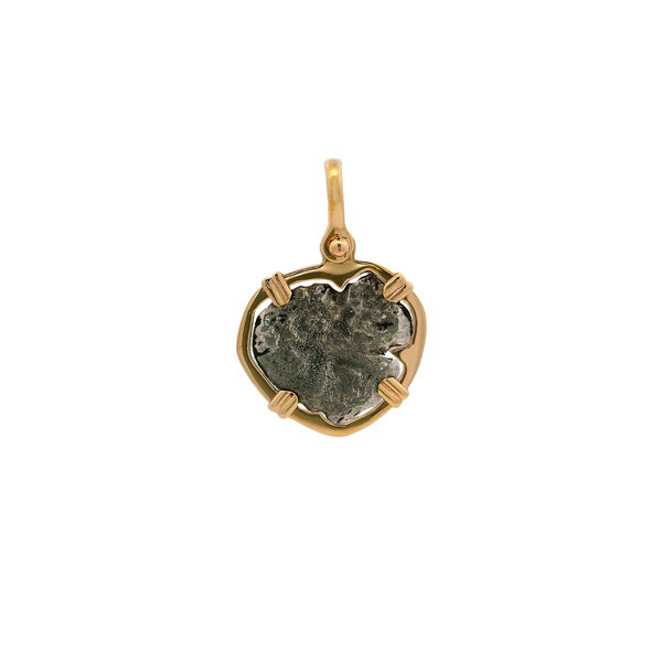 14K Yellow Gold & Authentic Silver Consolacion Coin 10058 with Cert Dated 1651-1679