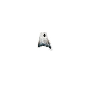 SS GC Org D/C Enamel Redfish Tail Pendant Large