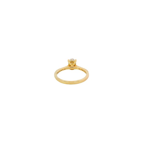 14K Yellow Gold 1ct Total Diamond Weight Oval Lab Diamond Ring with Hidden Halo Size 7