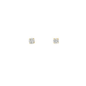 14KY .50ct Round Lab Grown Diamond Solitaire Post Earrings