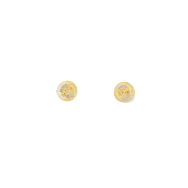 14K Yellow Gold .50ct Round Lab Grown Diamond Solitaire Post Earrings