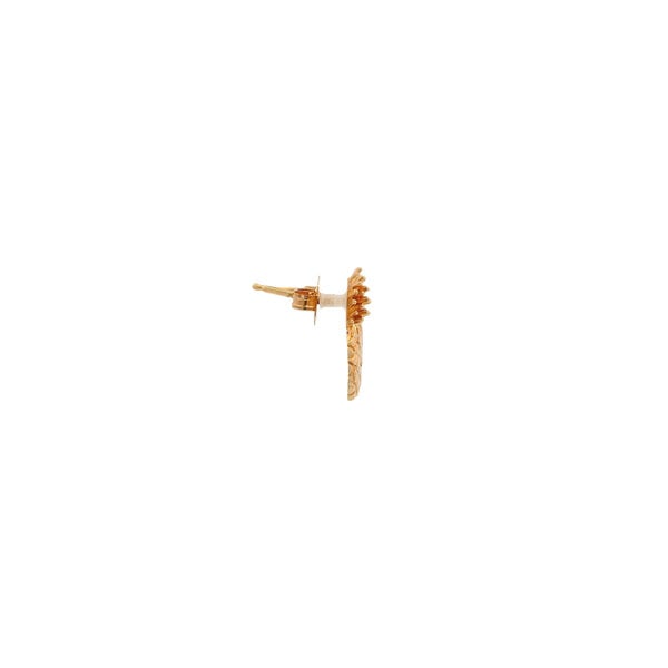 10K Yellow Gold 12x6mm Pineapple Post Earrings