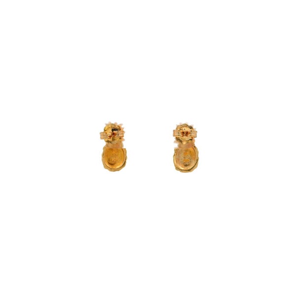 10K Yellow Gold 12x6mm Pineapple Post Earrings