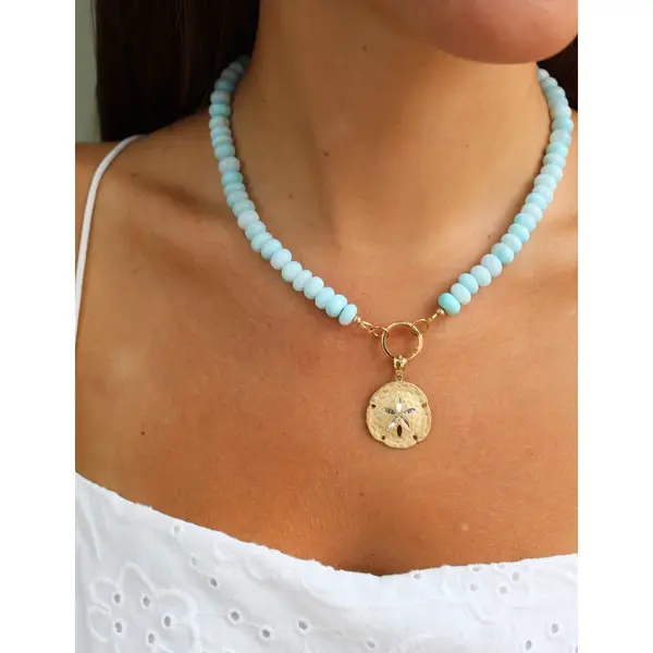 14K Yellow and White Gold Diamond Cut Brushed Sand Dollar Medium