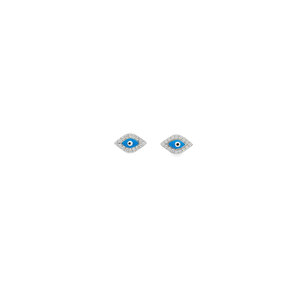 SS CZ Evil Eye Post Earrings