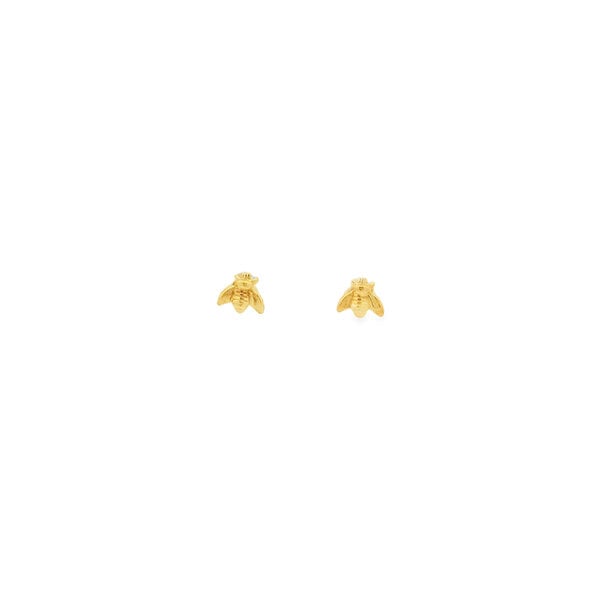 Gold Filled 5.5x6.3mm Bee Post Earrings