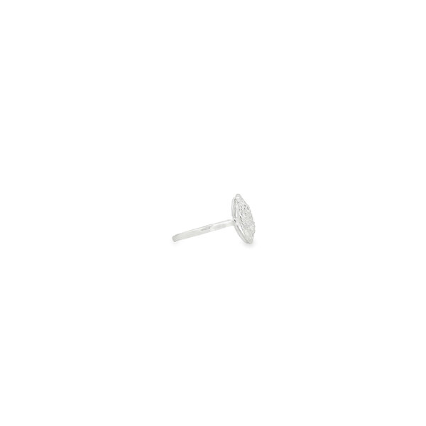 Sterling Silver Oval Diamond Cut Sweetgrass Ring