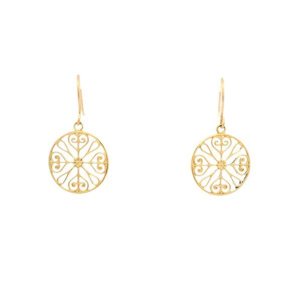 14K Yellow Gold Thomas Bennett House Gate Earrings