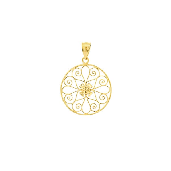 14K Yellow Gold 5 King Gate Pendant