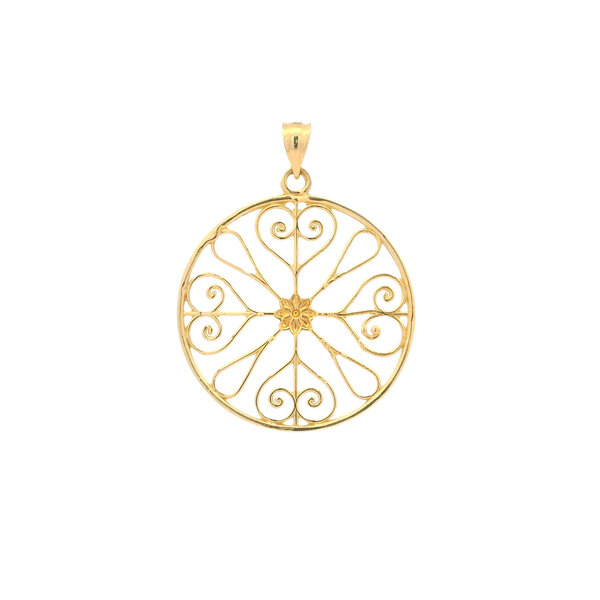 14K Yellow Gold Thomas Bennett House Gate Pendant
