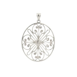 Sterling Silver Rainbow Row Gate Pendant XL