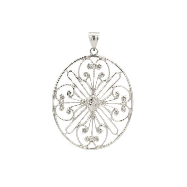 Sterling Silver Rainbow Row Gate Pendant XL