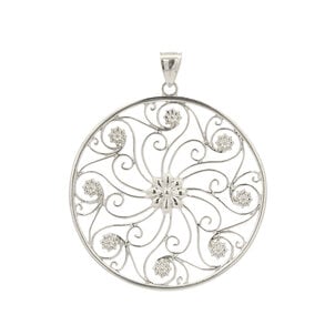 Sterling Silver Market Gate Pendant XL