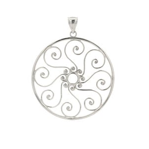 Sterling Silver Pirate Gate Pendant XL