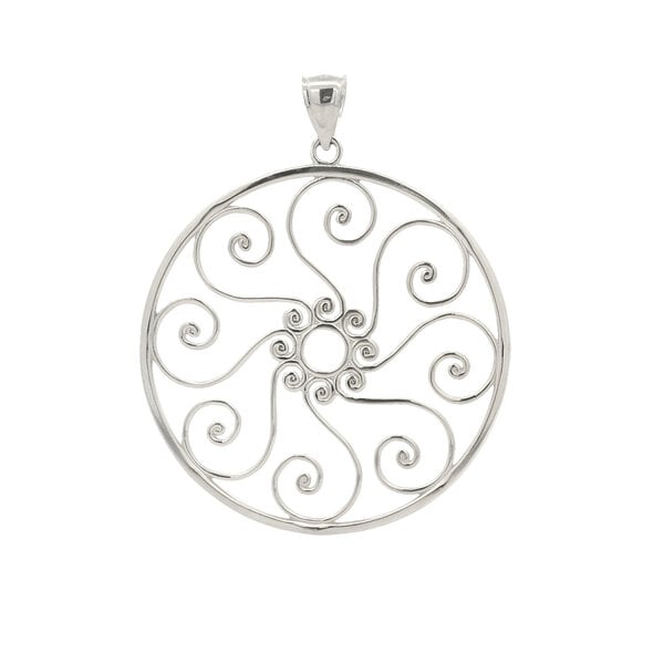 Sterling Silver Pirate Gate Pendant XL